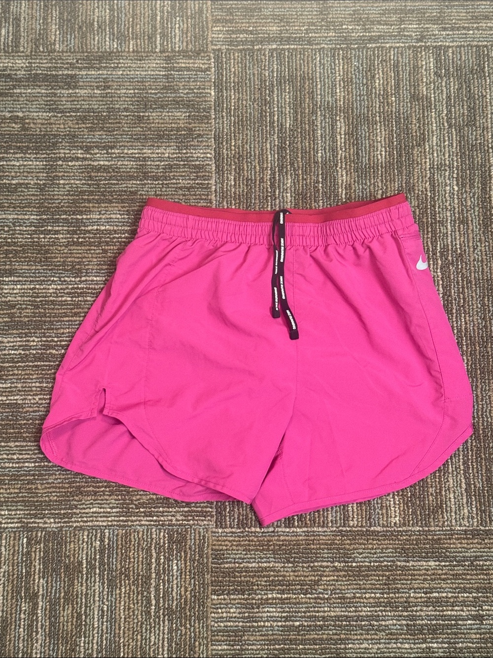 Nike Women's Bright Pink Athletic Shorts with Drawstring